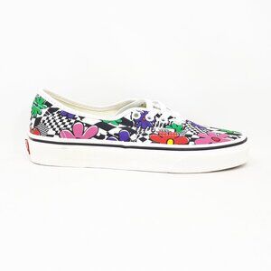 Vans Authentic Printed Floral Flower White Skate Casual Shoe Mens 5.5 / Womens 7